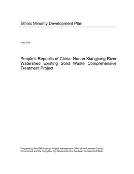 Ethnic Minority Development Plan