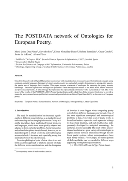 The POSTDATA Network of Ontologies for European Poetry