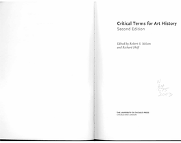 Critical Terms for Art History Second Edition