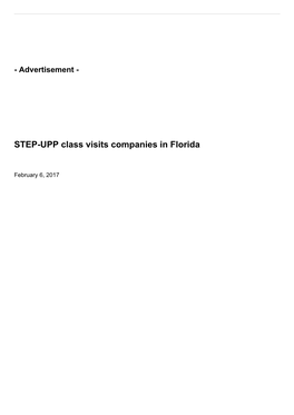 STEP-UPP Class Visits Companies in Florida