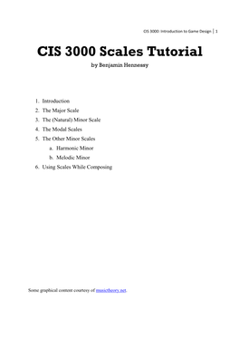 CIS 3000 Scales Tutorial