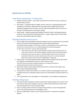 Quick Notes on Nodexl