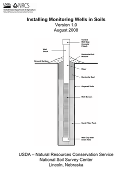 Installing Monitoring Wells in Soils Version 1.0 August 2008