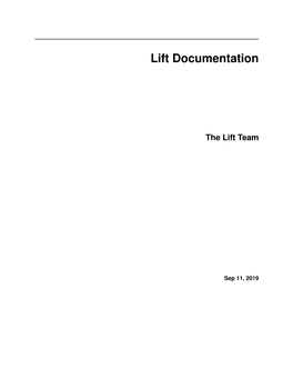 Lift Documentation