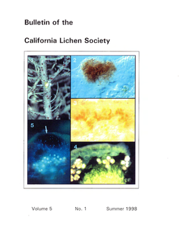 Bulletin of the California Lichen Society