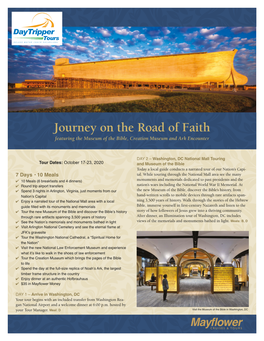 Journey on the Road of Faith Featuring the Museum of the Bible, Creation Museum and Ark Encounter