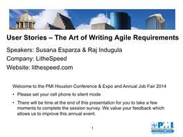 User Stories – the Art of Writing Agile Requirements