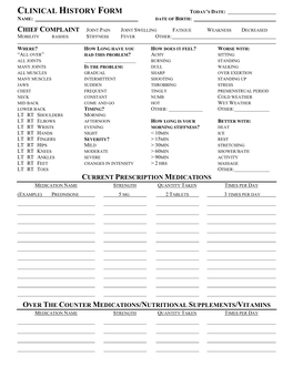 Rheumatology Consultation Referral Form