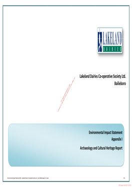 Rative Society Ltd. Bailieboro Act Statement Appendix I Eritage Report