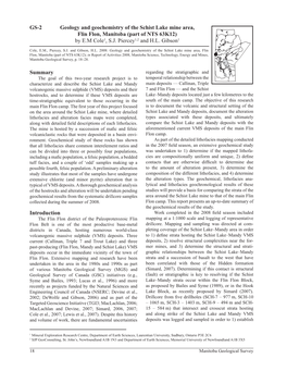 Geology and Geochemistry of the Schist Lake Mine Area, Flin Flon, Manitoba (Part of NTS 63K12) by E.M Cole1, S.J