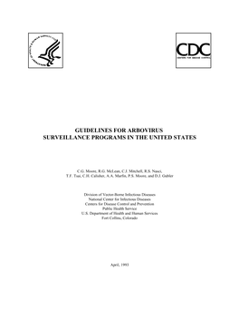 Guidelines for Arbovirus Surveillance Programs in the United States