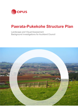 Paerata-Pukekohe Structure Plan