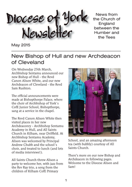 New Bishop of Hull and New Archdeacon of Cleveland