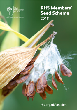 RHS Members' Seed Scheme: Seed List 2018