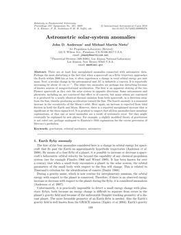 Astrometric Solar-System Anomalies