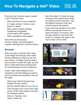 How to Navigate a 360° Video