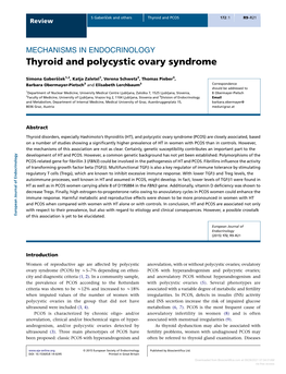Thyroid and Polycystic Ovary Syndrome