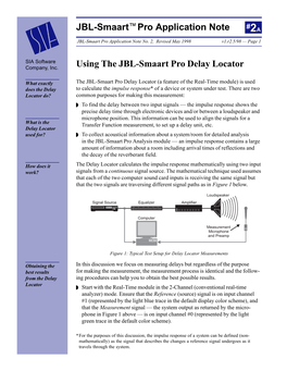 JBL-Smaart™ Application Note