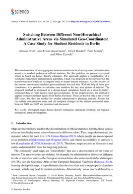 Switching Between Different Non-Hierachical Administrative Areas Via Simulated Geo-Coordinates: a Case Study for Student Residents in Berlin