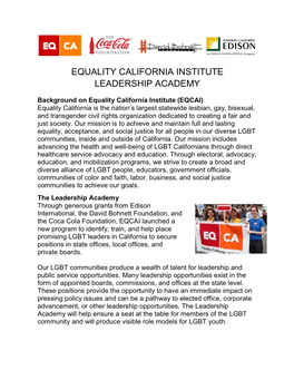 Equality California Institute Leadership Academy