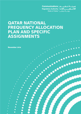 Qatar National Frequency Allocation Plan and Specific