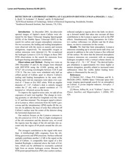 Detection of a Hydrogen Corona at Callisto in Hst/Stis Lyman-Α Images