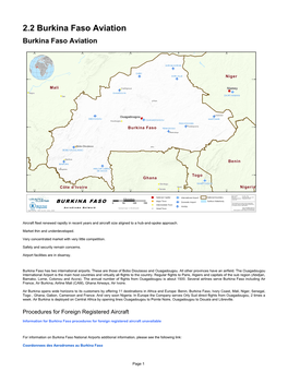 2.2 Burkina Faso Aviation Burkina Faso Aviation