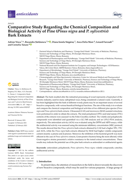 Comparative Study Regarding the Chemical Composition and Biological Activity of Pine (Pinus Nigra and P