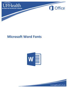 Word 2010 Basics I