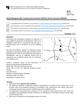 Westfield Montgomery Mall - Preliminary Plan Amendment 12005018C, Site Plan Amendment 82005003E