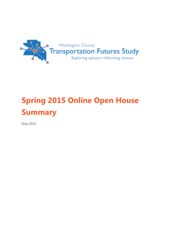 Spring 2015 Online Open House Summary