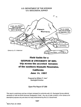 Field Guide for a Trip Across the Accreted Terranes of the Southern