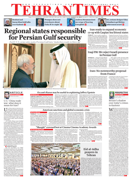 Regional States Responsible for Persian Gulf Security