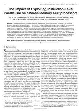 The Impact of Exploiting Instruction-Level Parallelism on Shared-Memory Multiprocessors