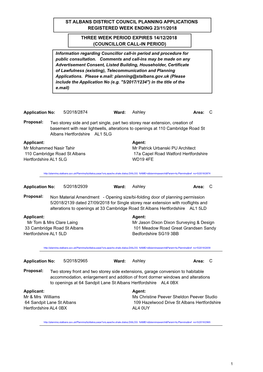 Planning and Tree Works Applications and Decisions