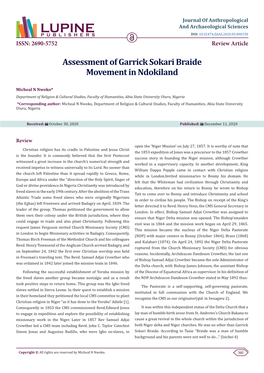 Assessment of Garrick Sokari Braide Movement in Ndokiland