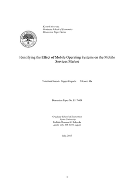 Identifying the Effect of Mobile Operating Systems on the Mobile Services Market