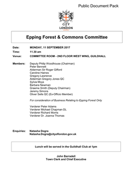 (Public Pack)Agenda Document for Epping Forest