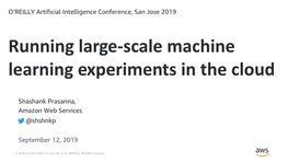 Running Large-Scale Machine Learning Experiments in the Cloud