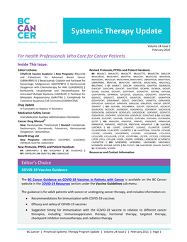 Systemic Therapy Update