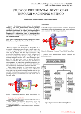 Study of Differential Bevel Gear Through Machining Method