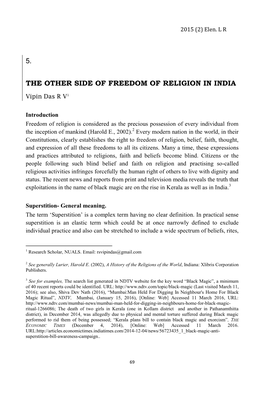 5. the Other Side of Freedom of Religion in India
