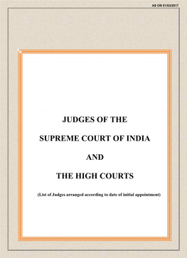 Judges of the Supreme Court of India and the High Courts