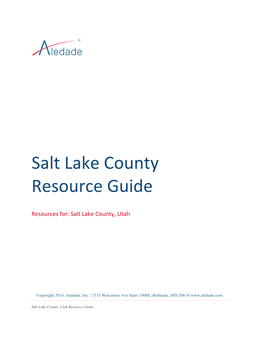 Salt Lake County Resource Guide