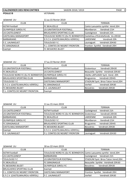 Poule B Veterans