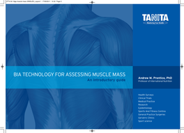 BIA TECHNOLOGY for ASSESSING MUSCLE MASS Andrew M