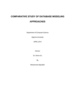 Comparative Study of Database Modeling Approaches