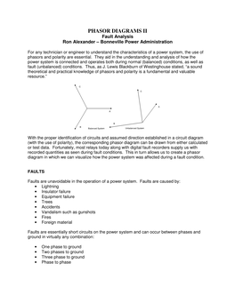 PHASOR DIAGRAMS II Fault Analysis Ron Alexander – Bonneville Power Administration