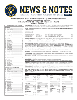 03-10-2021 Brewers Game Notes