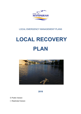 Local Recovery Plan